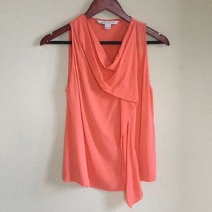 DIANE von FURSTENBERG silk coral blouse
